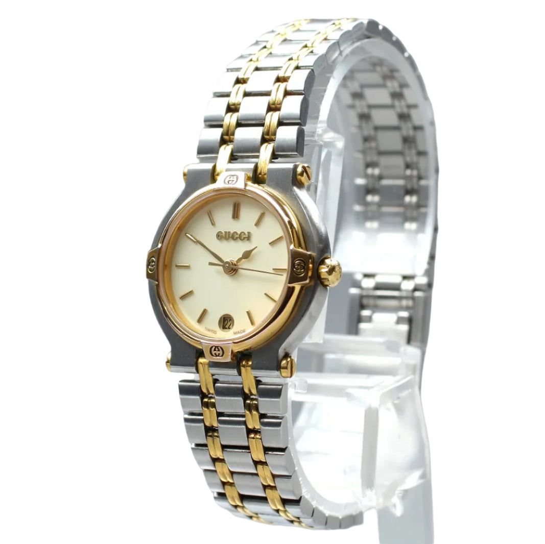 Gucci 9000L Watch - White, Stainless Steel