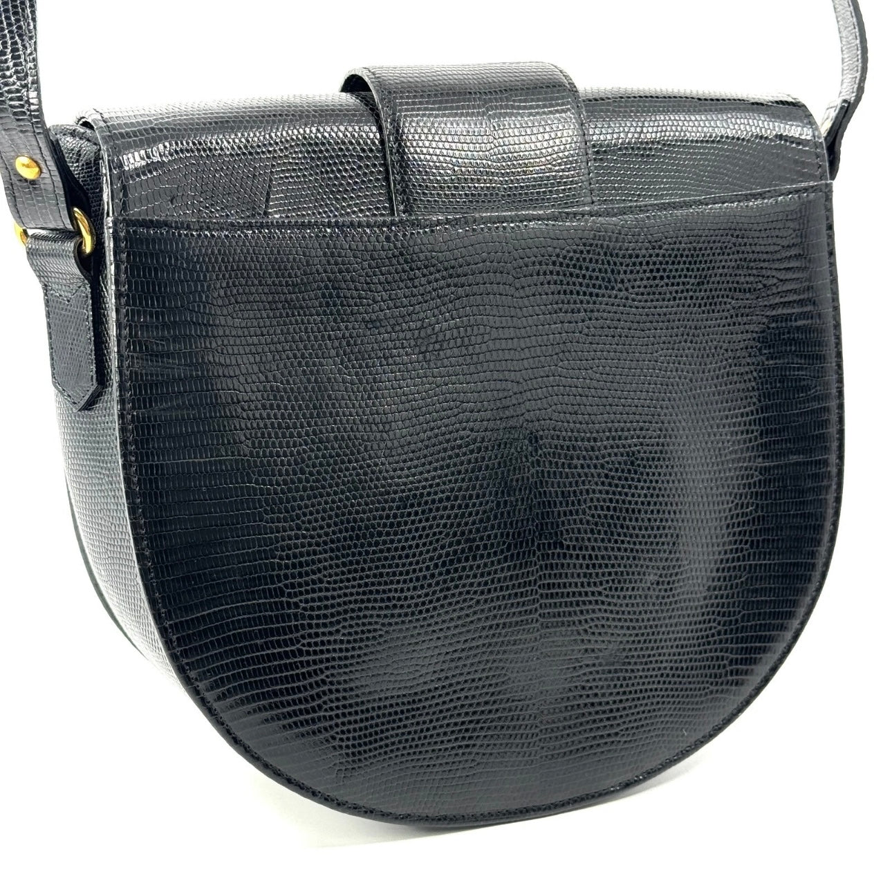 Yves Saint Laurent Shoulder Bag Leather Black Vintage YSL