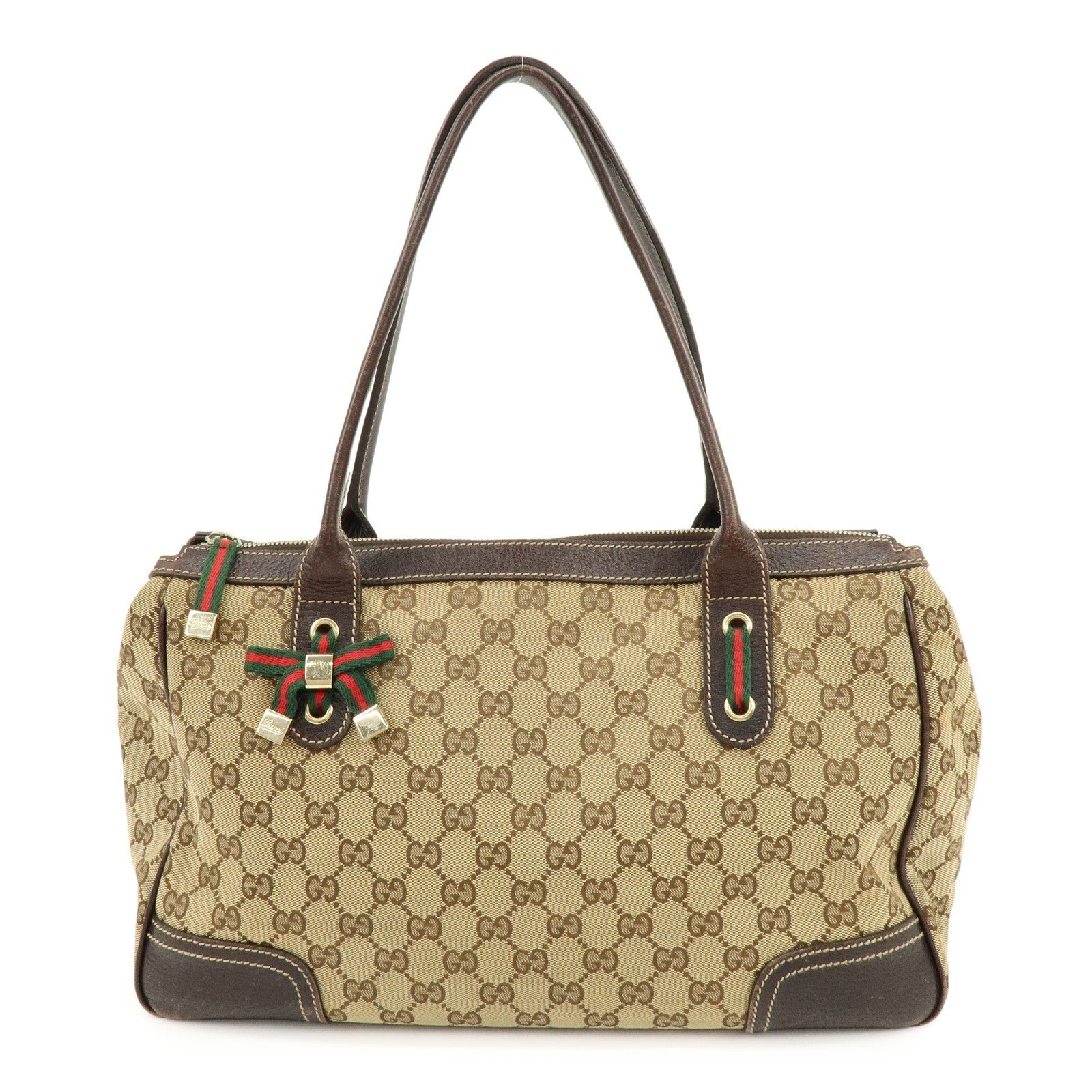 Gucci Sherry Line Tote Bag - Beige, GG Canvas, Leather 