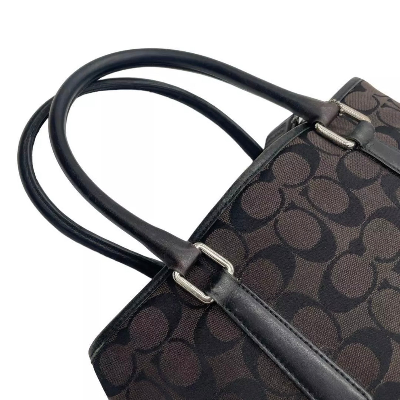 Tote bag Signature Canvas Black Canvas Leather