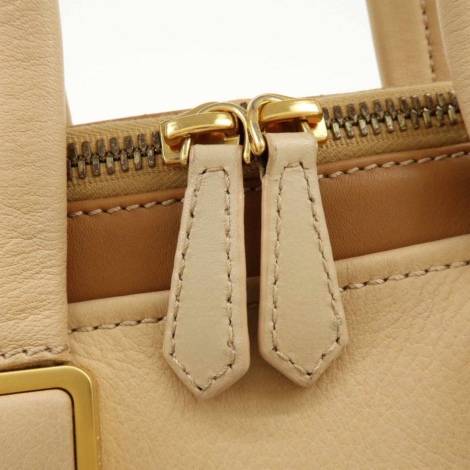 Fendi Hand Bag - Beige, Leather