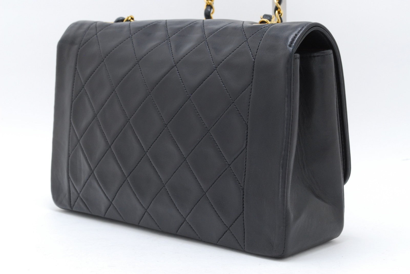 CHANEL Matelasse Chain Shoulder Bag - Dark Navy, Leather