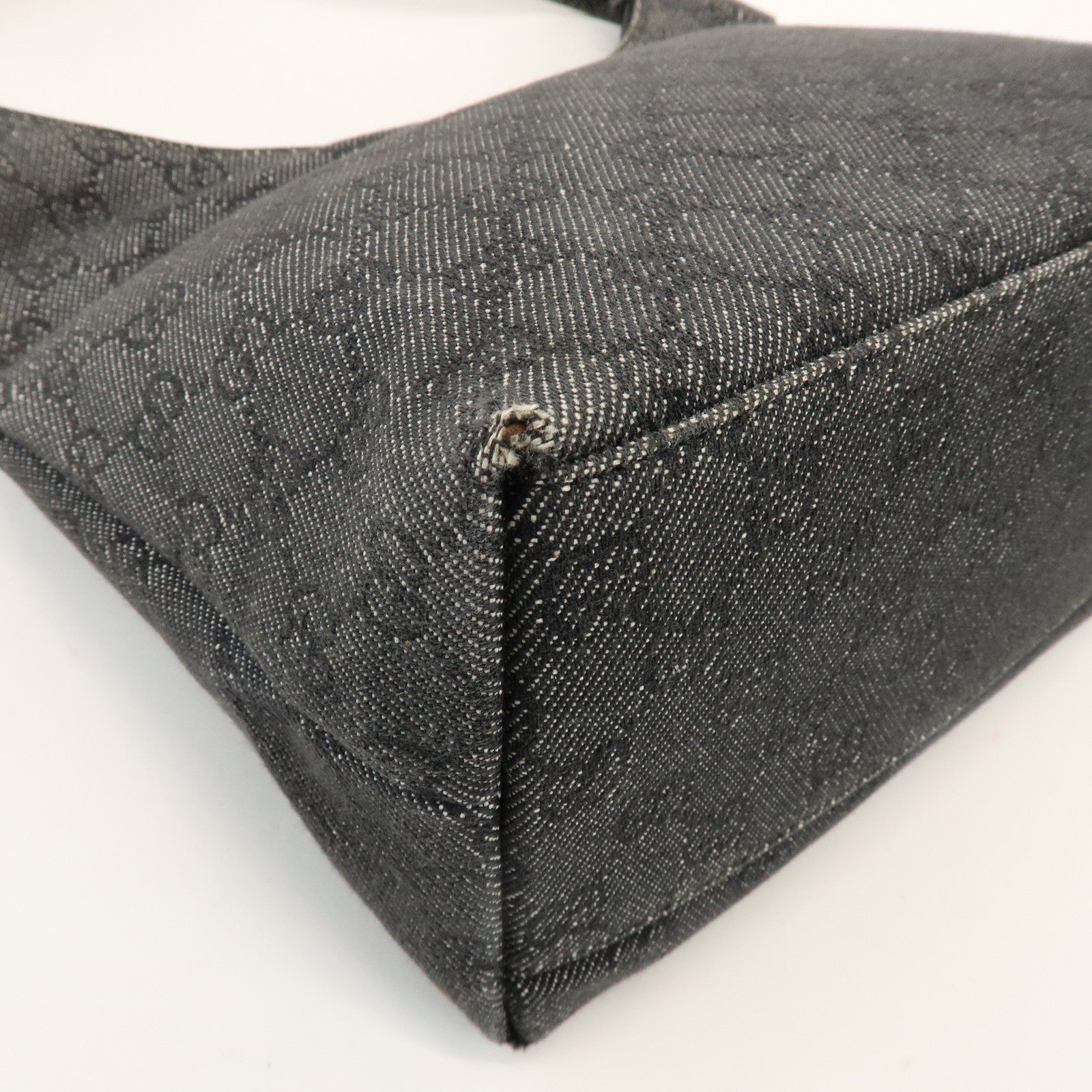 Gucci Shoulder Bag - Black, GG Denim, Leather