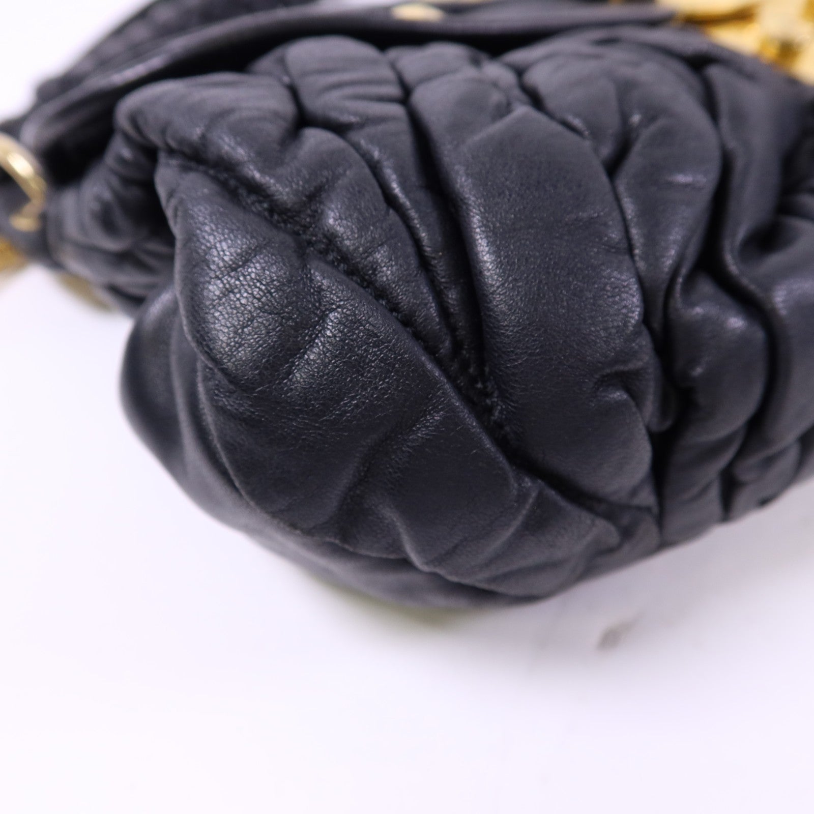 Miu Miu GHW 2 Way Shoulder Bag - Black, Lambskin Leather