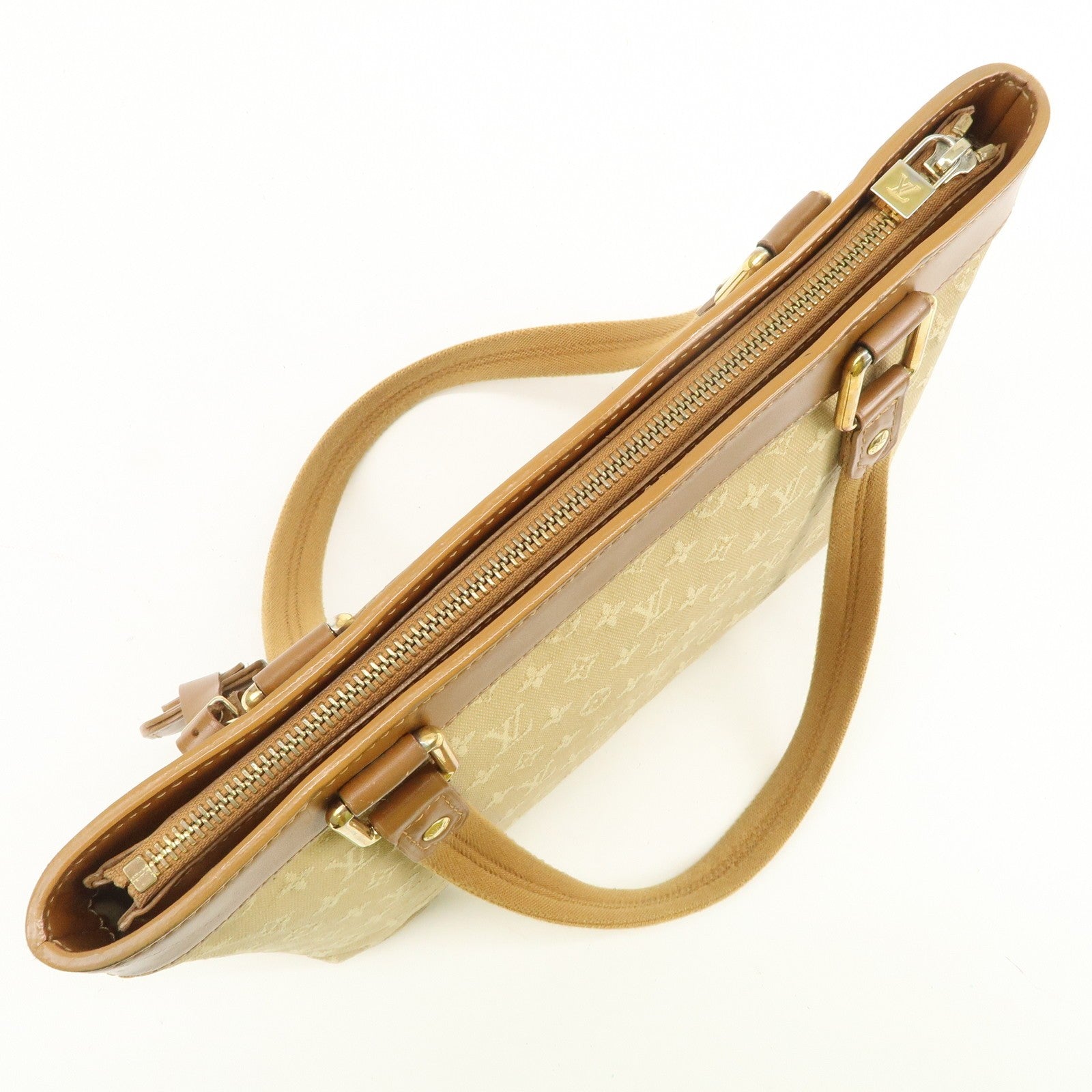 Louis Vuitton Monogram Mini Lucille PM Hand Bag - Beige, Monogram Mini Canvas