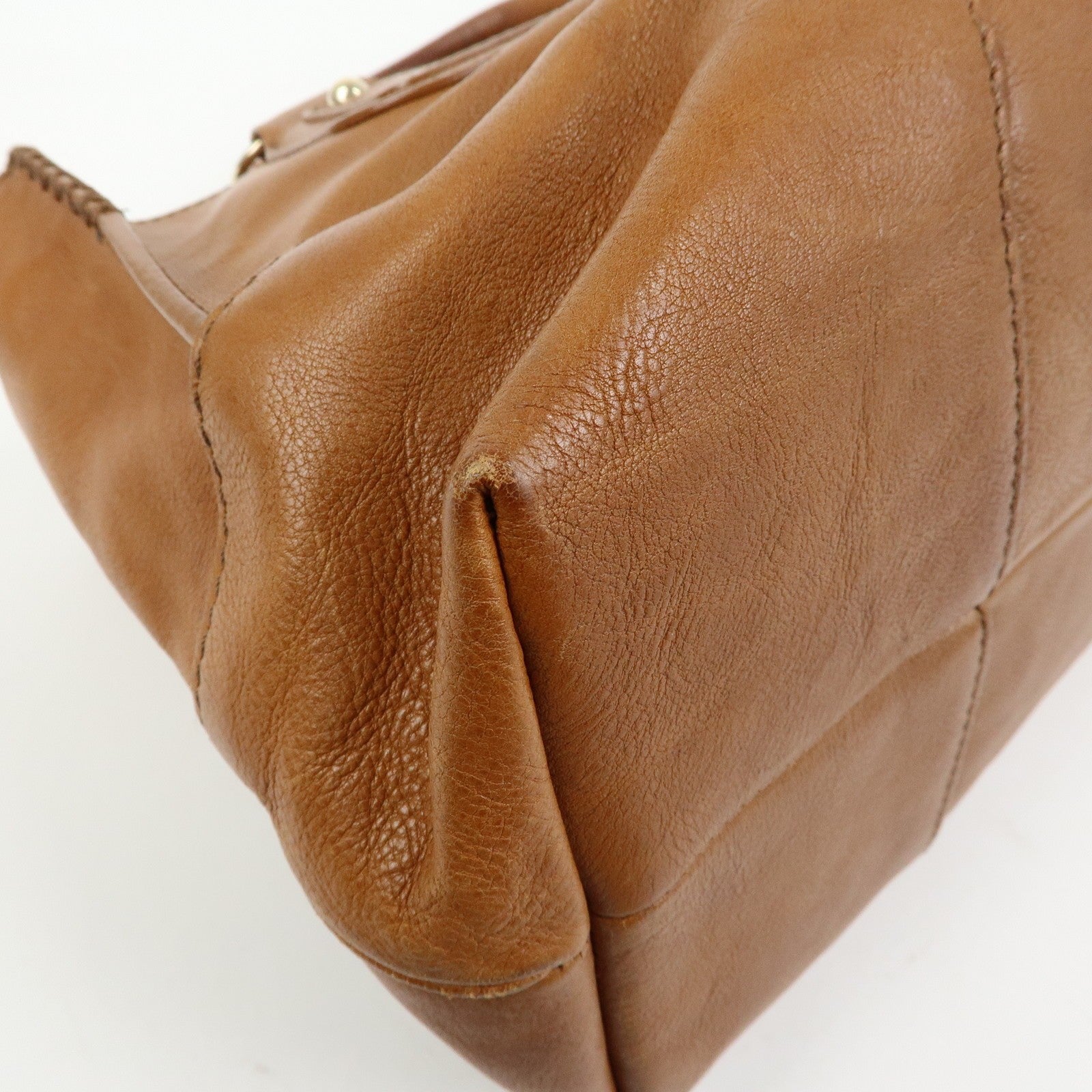Celine Logo Leather Boogie Bag - Brown, Leather 