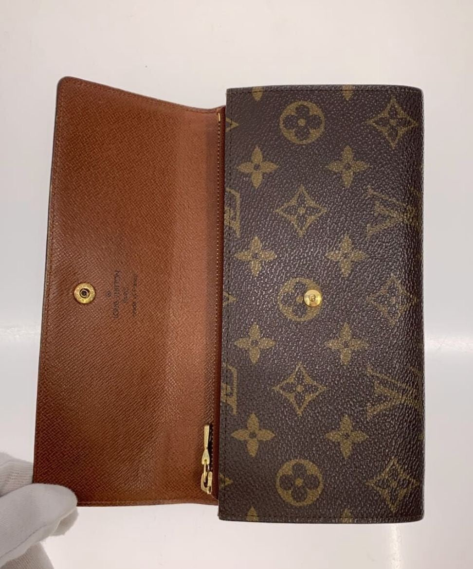 Louis Vuitton Monogram Pochette Porto Monnet Purse Leather Wallet