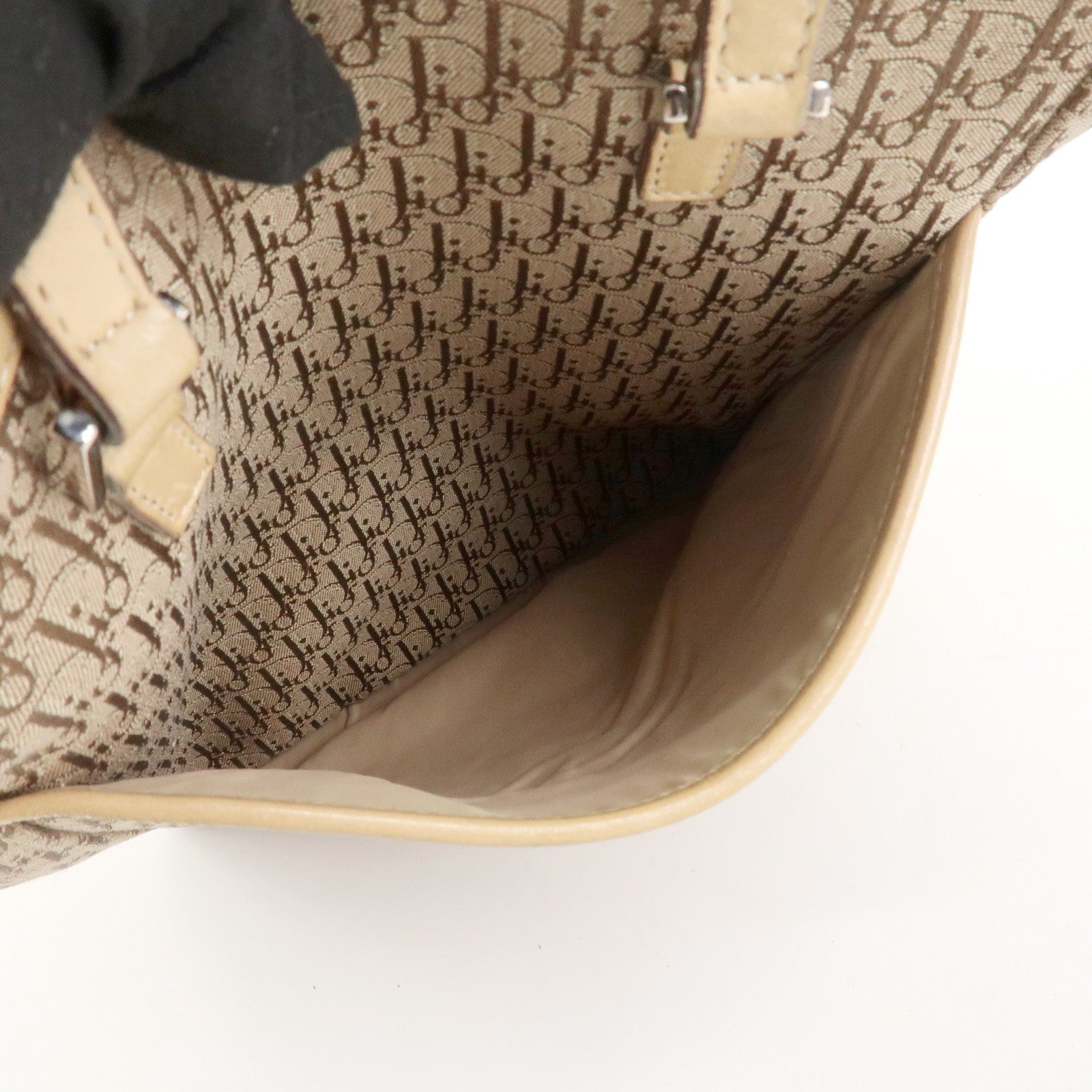 Christian Dior Trotter Tote Bag - Beige, Canvas 