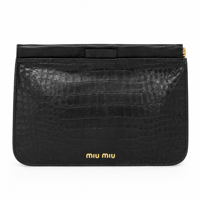 Miu Miu Black leather Clutch