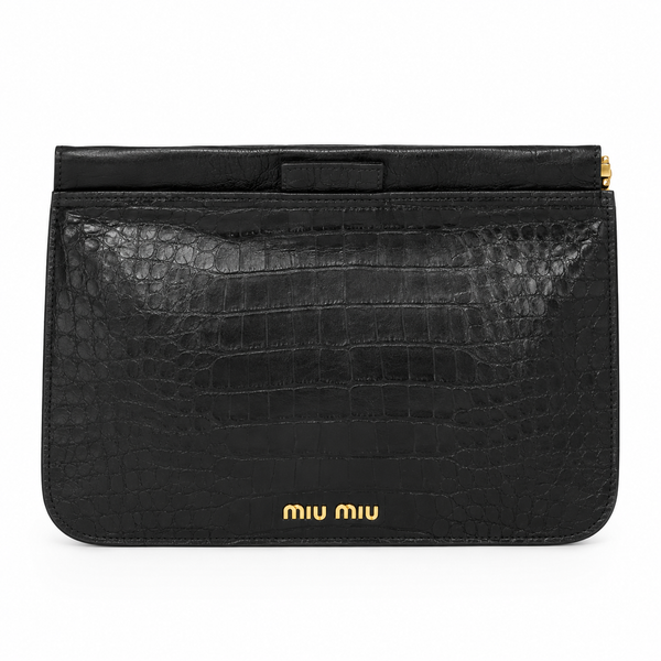 Miu Miu Black leather Clutch