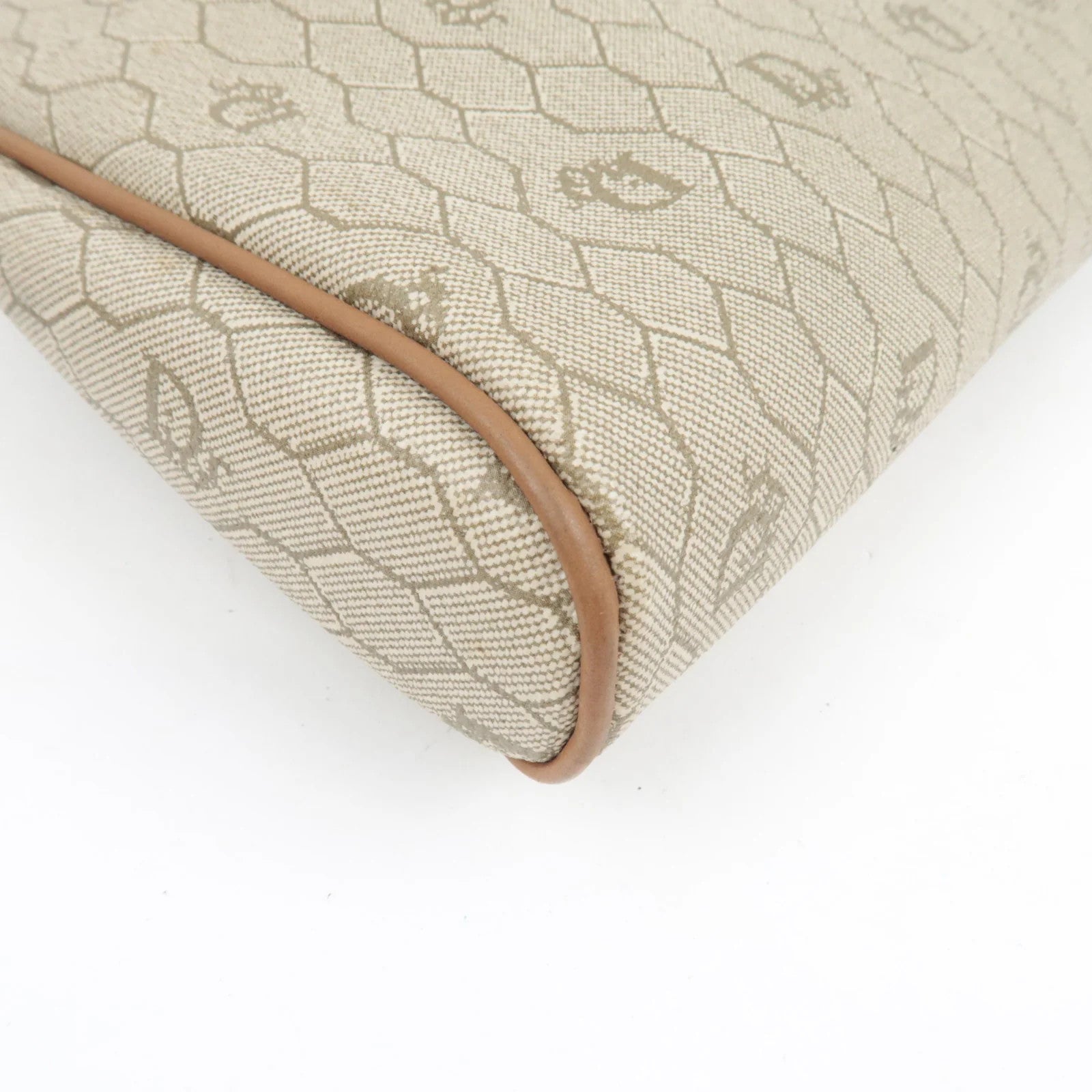 Christian Dior Honeycomb Clutch Bag - Beige, PVC Leather
