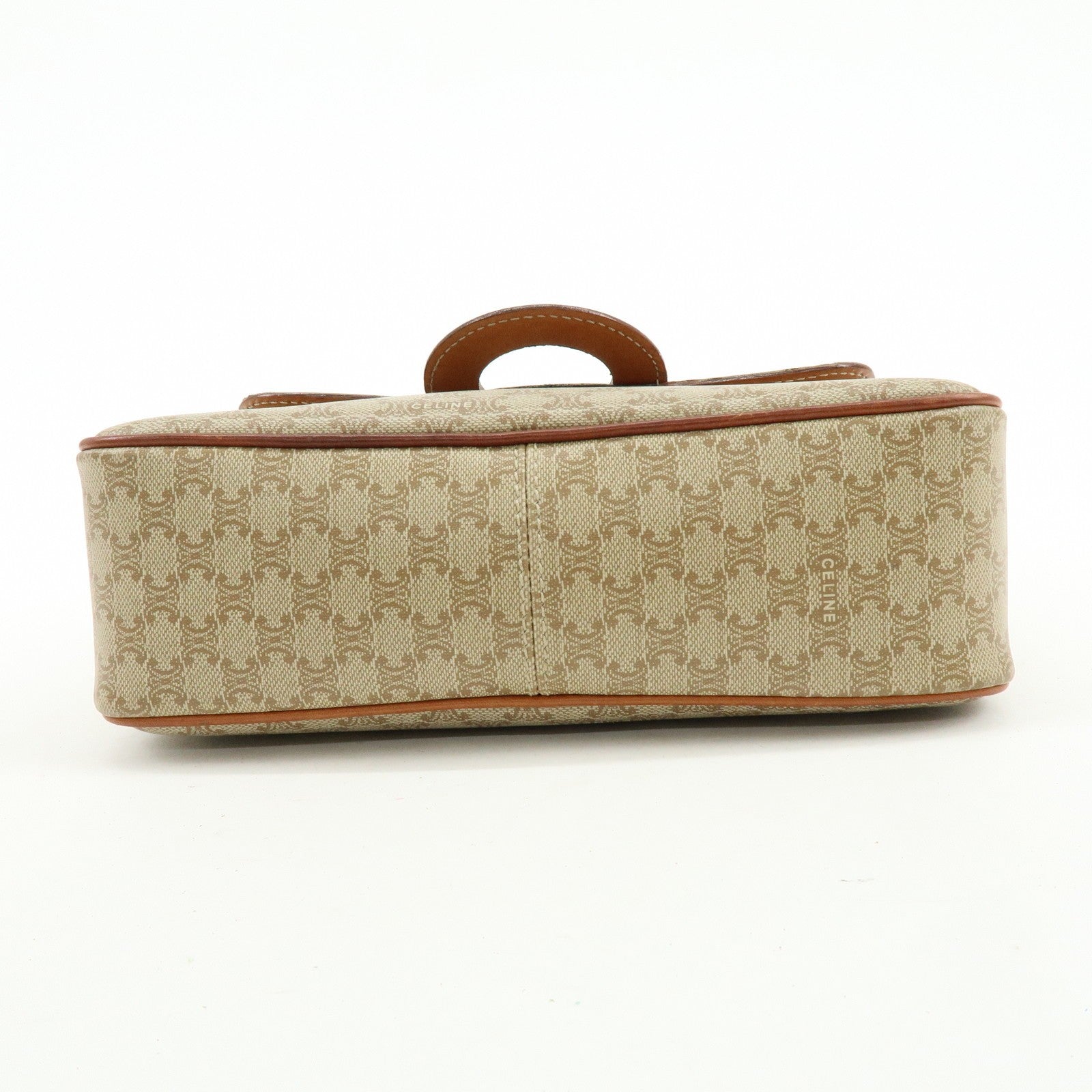 Celine Macadam Shoulder Bag - Beige, PVC Leather 
