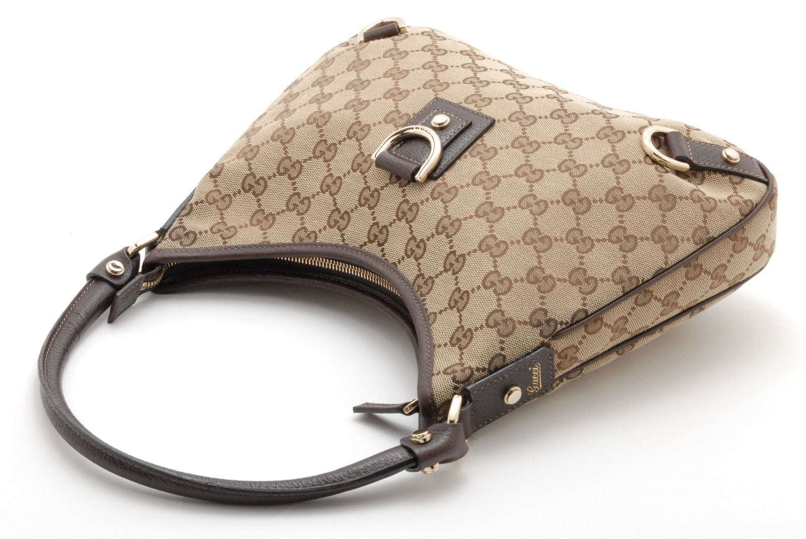 Gucci Abbey D-Ring Hobo Shoulder Bag - Brown, Leather