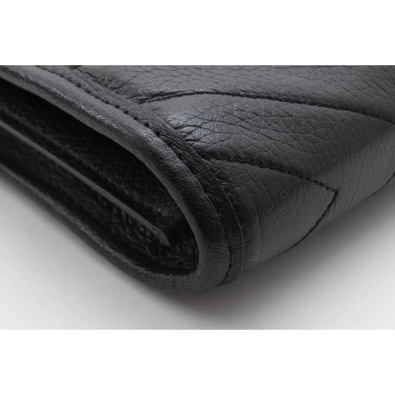 Saint Laurent black leather clutch