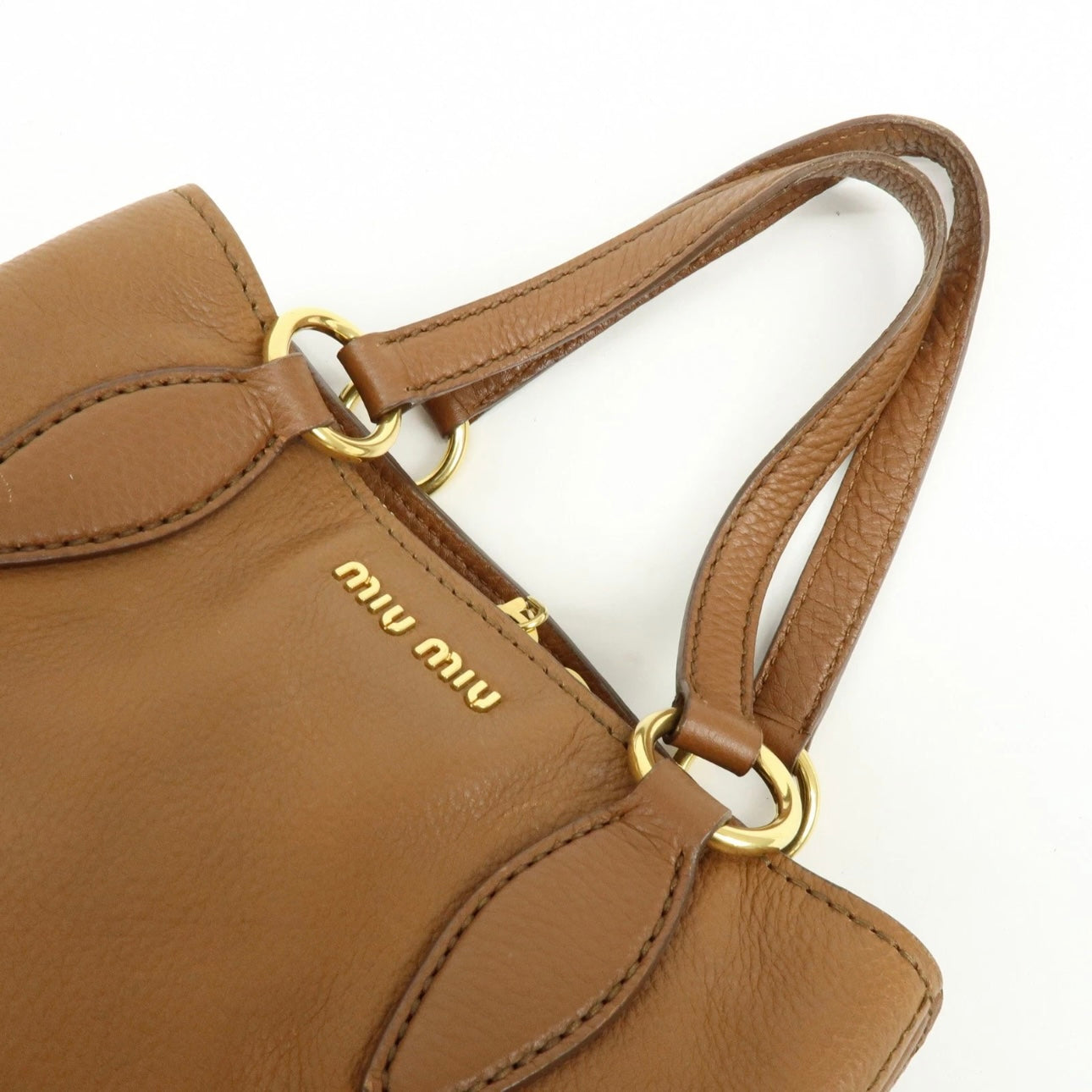 MIU MIU Leather Vitello Caribu Bag