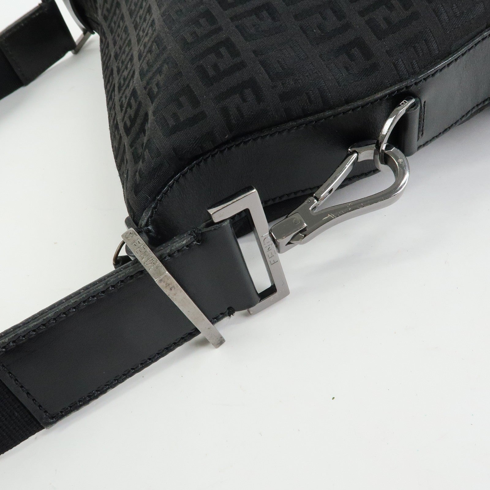 Fendi Shoulder Bag - Black, Canvas, Leather