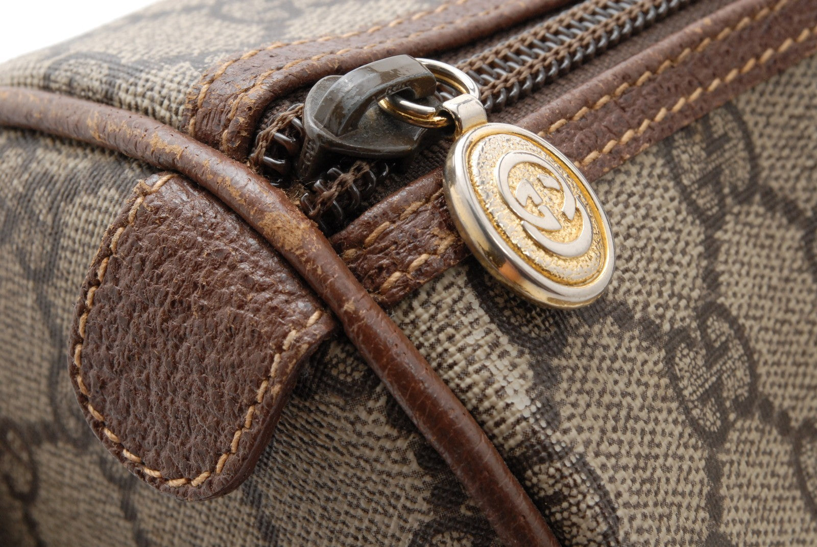 Gucci GG Supreme Handbag - Brown, PVC Leather