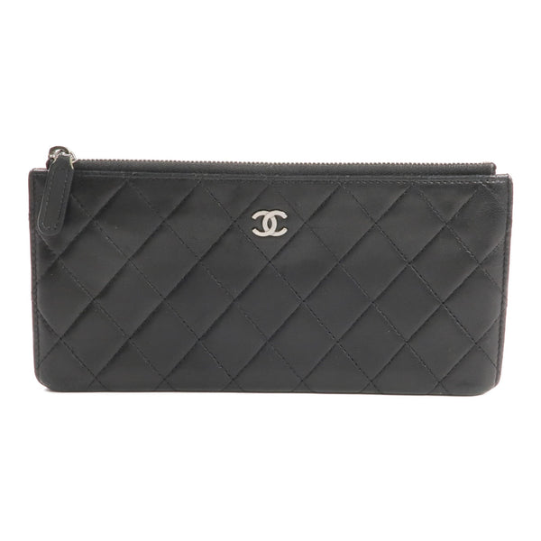 Chanel CC SHW Long Wallet - Black, Lambskin Leather