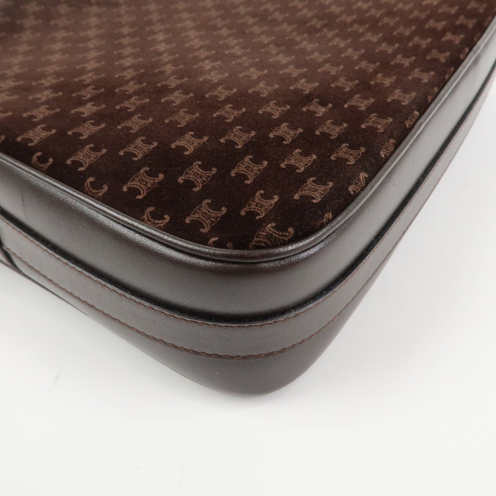 Celine Macadam Shoulder Bag - Brown, Suede Leather