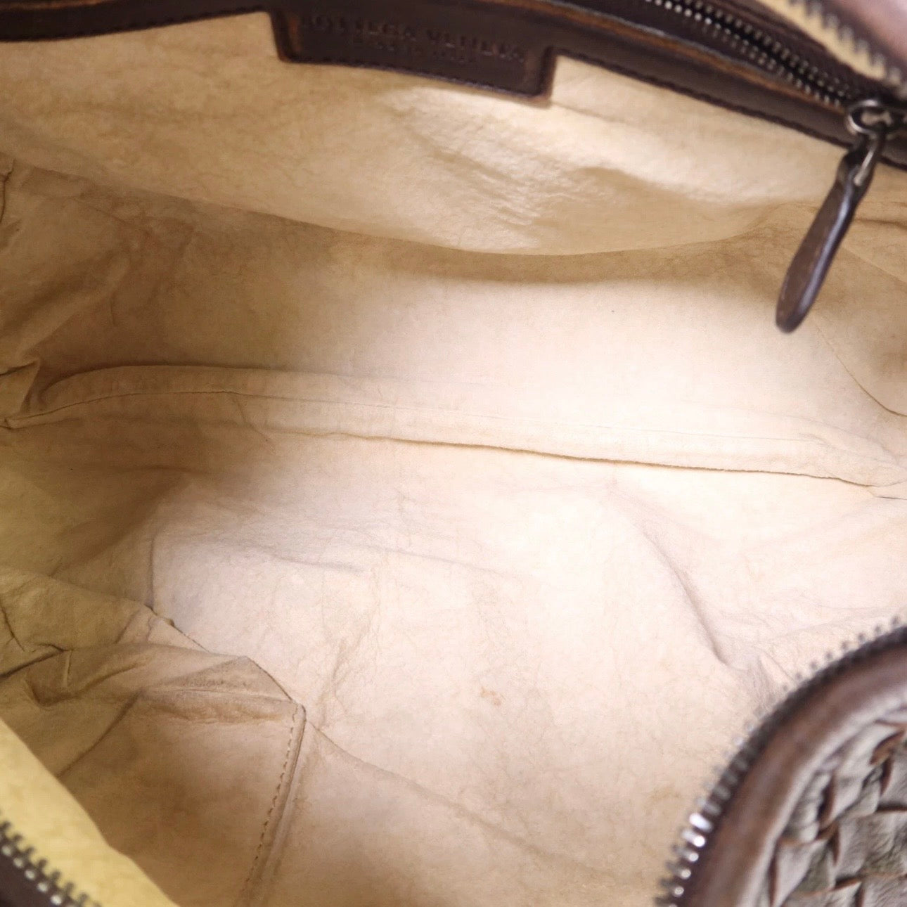 BOTTEGA VENETA BV Hobo Bag Handbag Lambskin Leather Brown