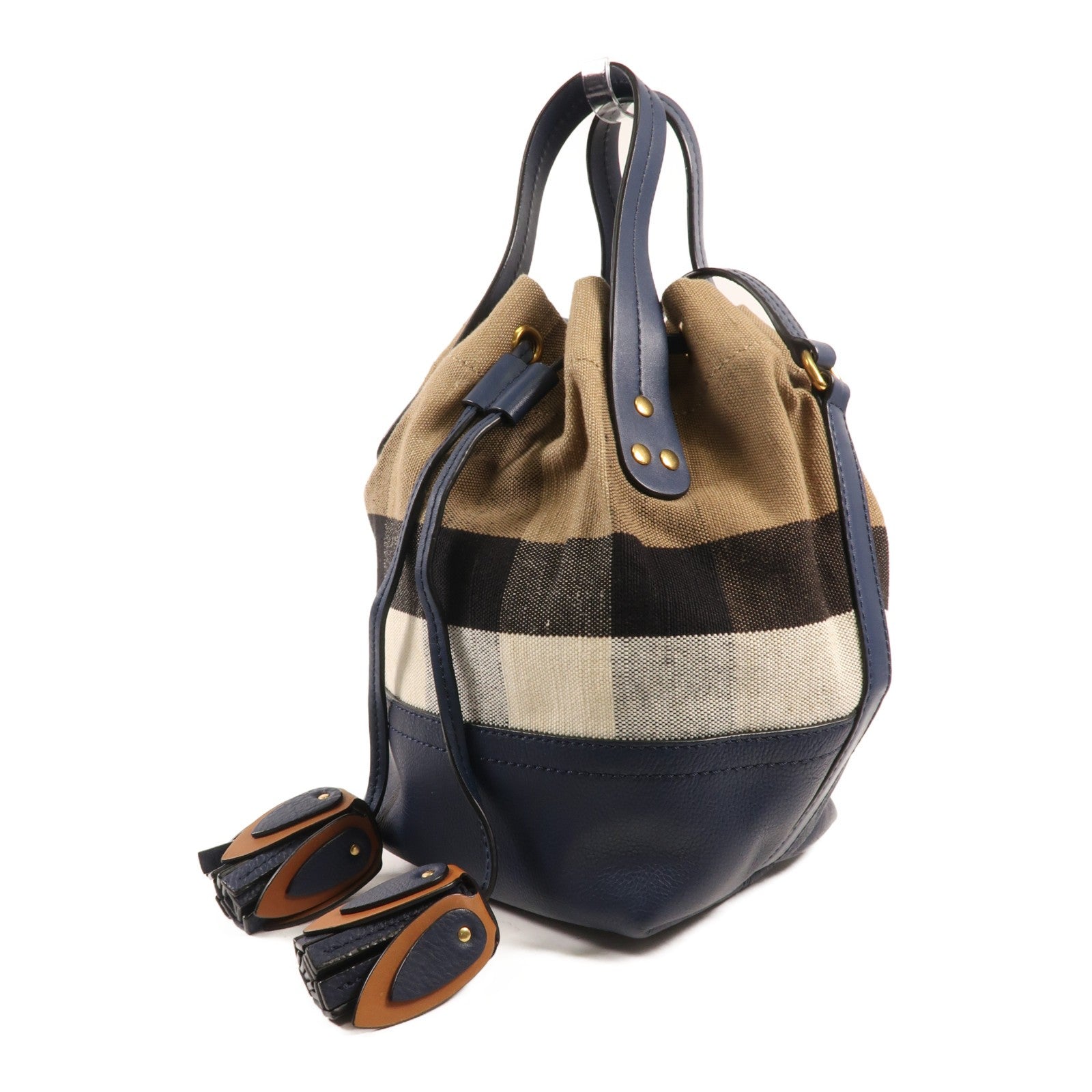 Burberry GHW Shoulder Bag - Blue, Canvas