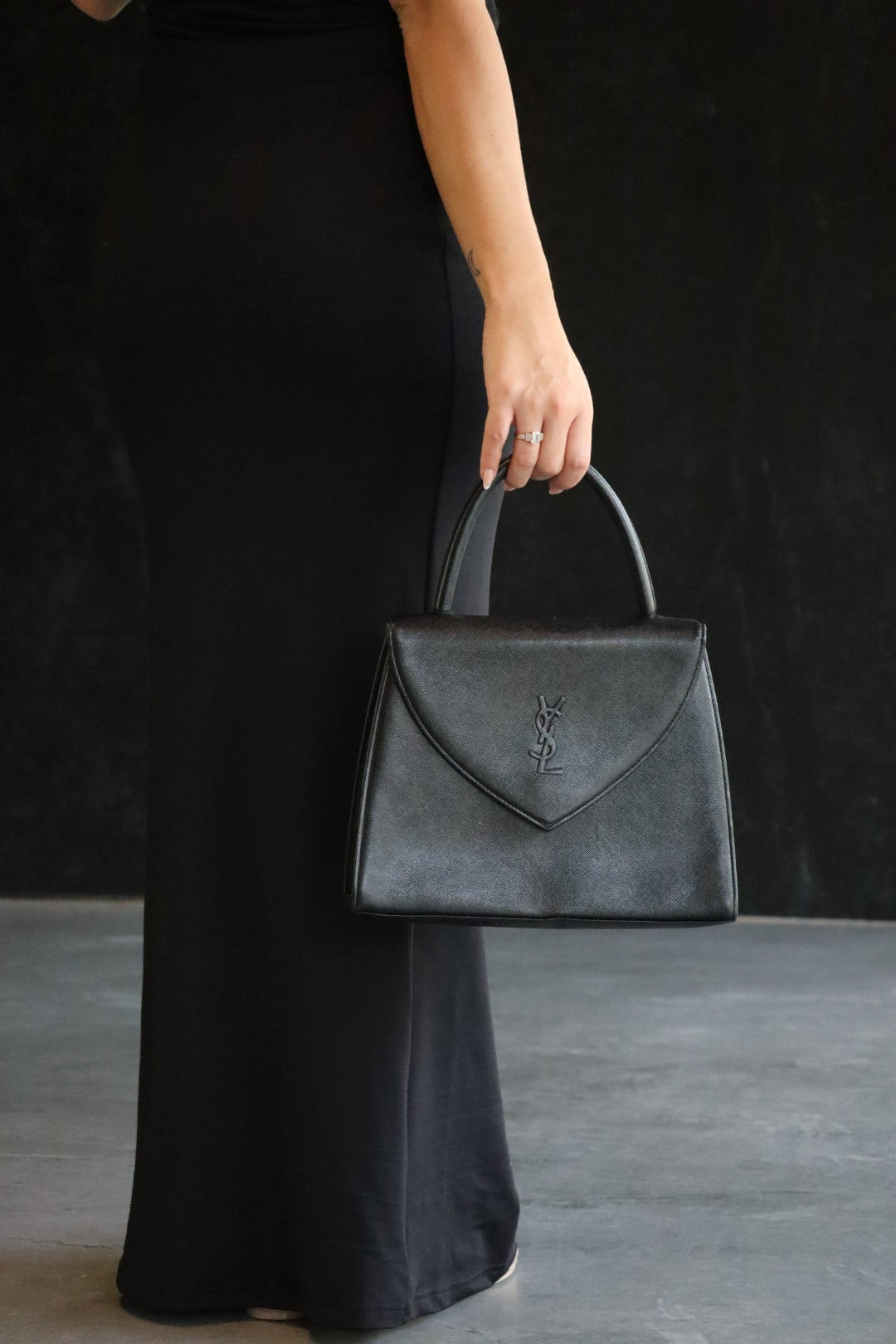 Saint Laurent Yves Hand bag - Black, Leather