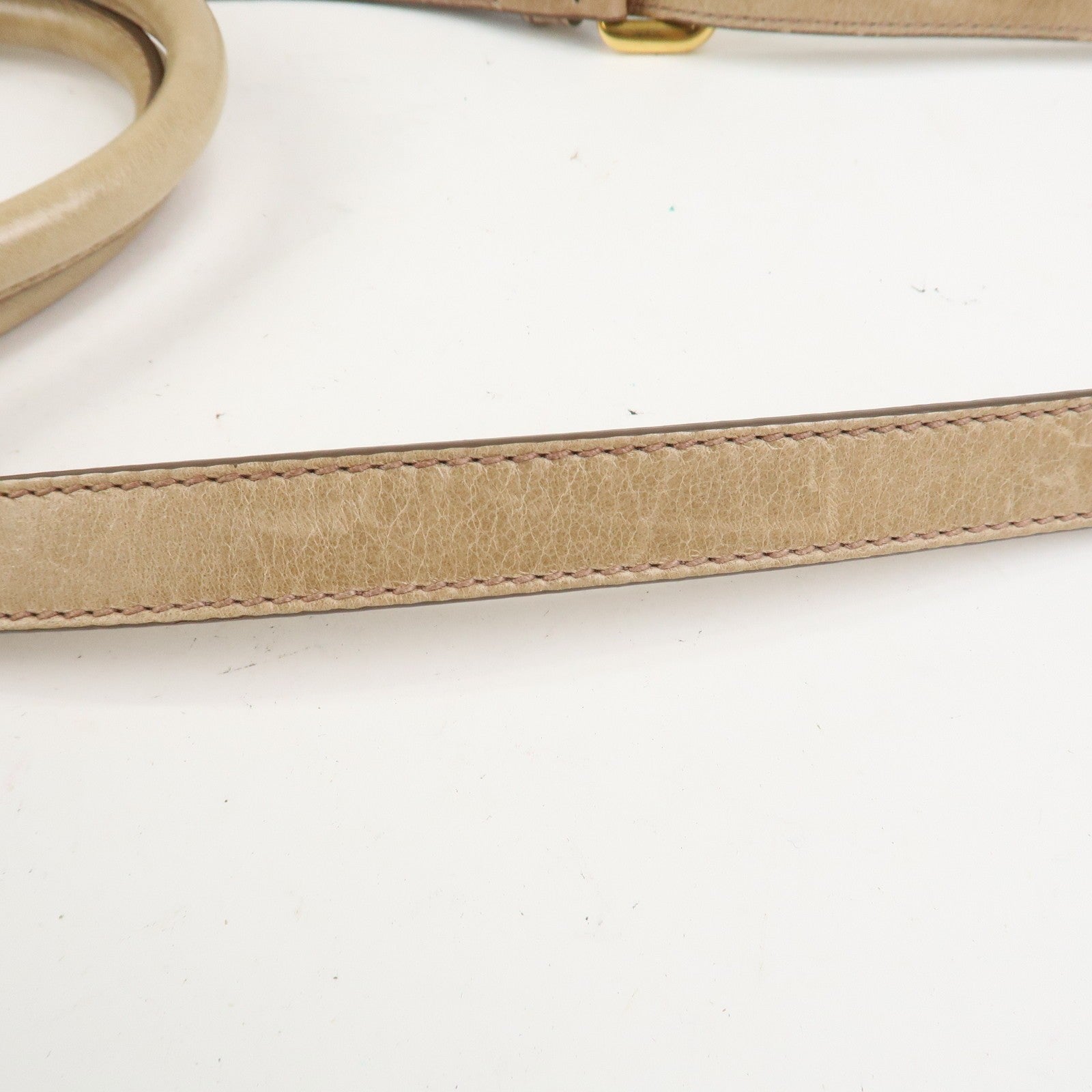 Prada 2Way Bag Hand Bag - Beige, Leather