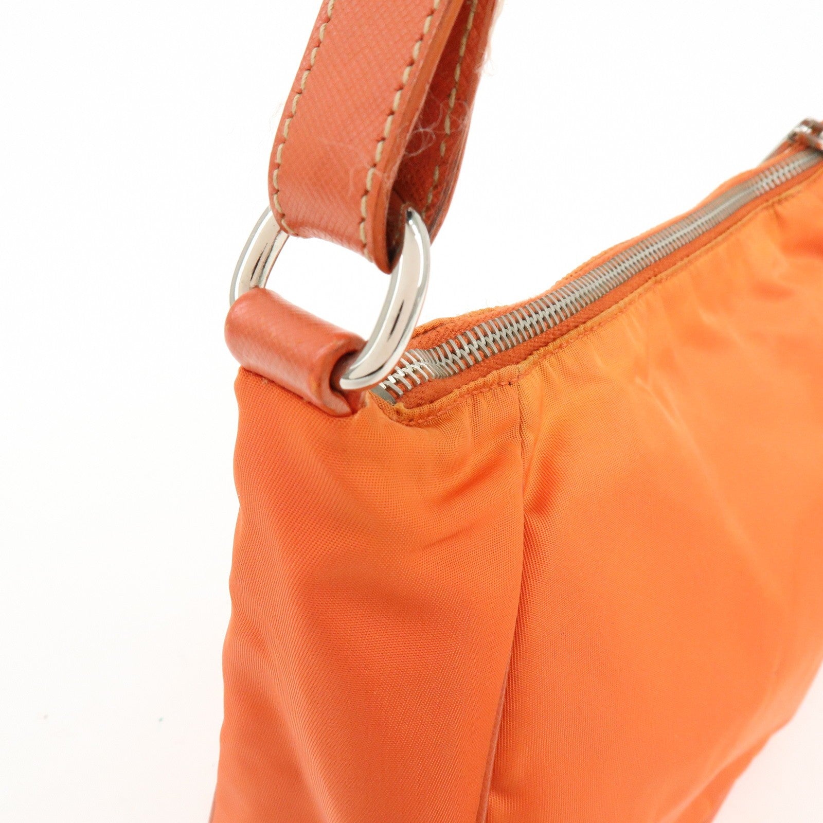 Prada Shoulder Bag - Orange, Nylon, Leather