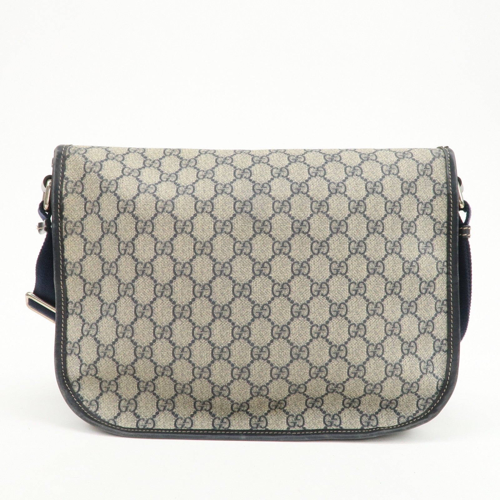 Gucci Shoulder Bag - Beige Navy, GG Supreme