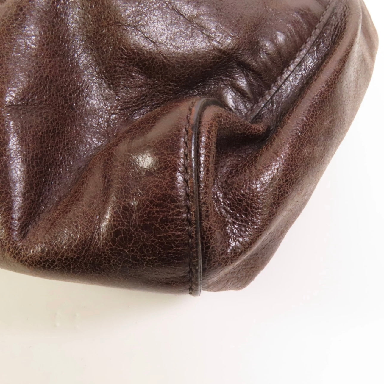 Miu Miu GHW Vitello Lux Handbag Calfskin Leather Brown