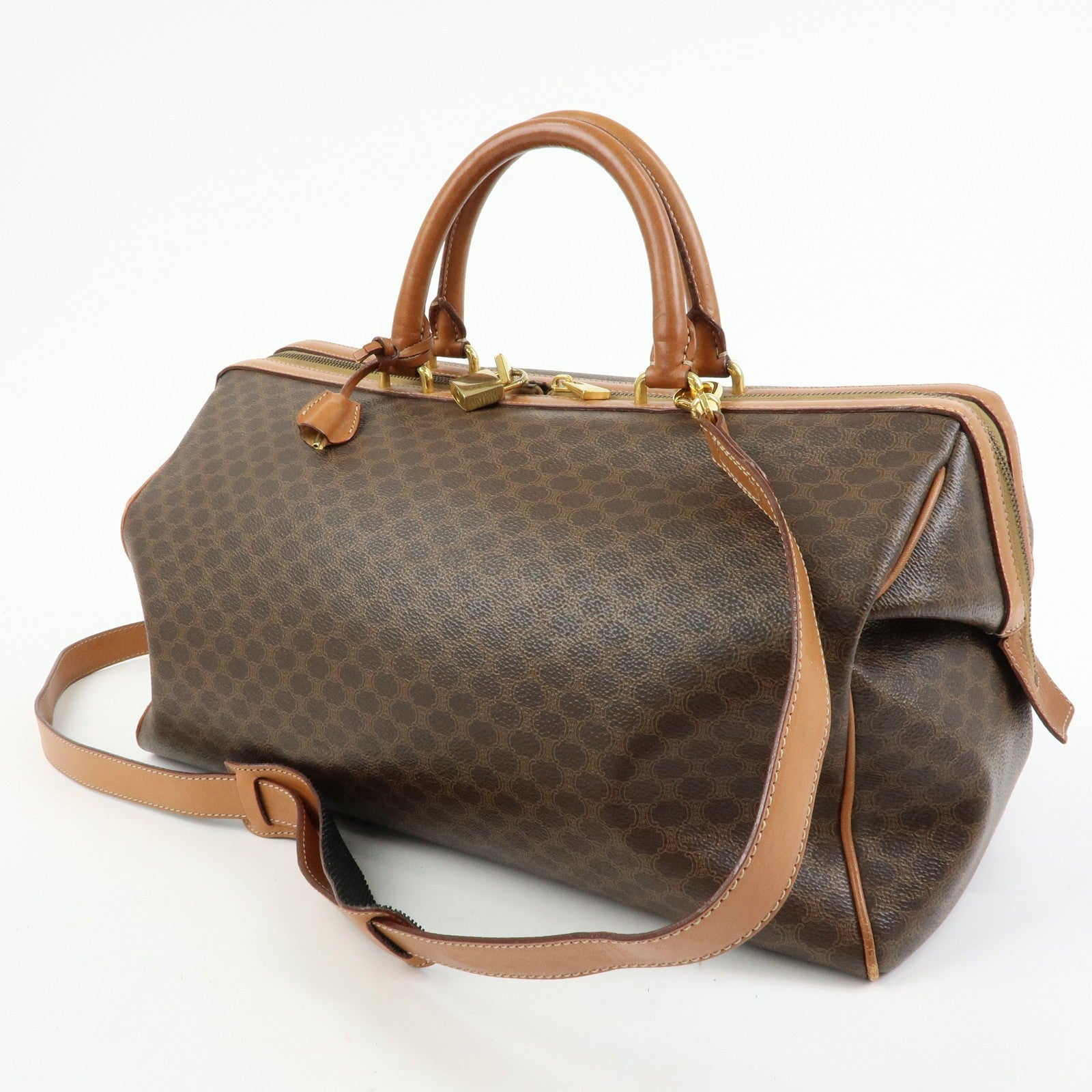 Celine Macadam 2WAY Bag - Brown, PVC Leather