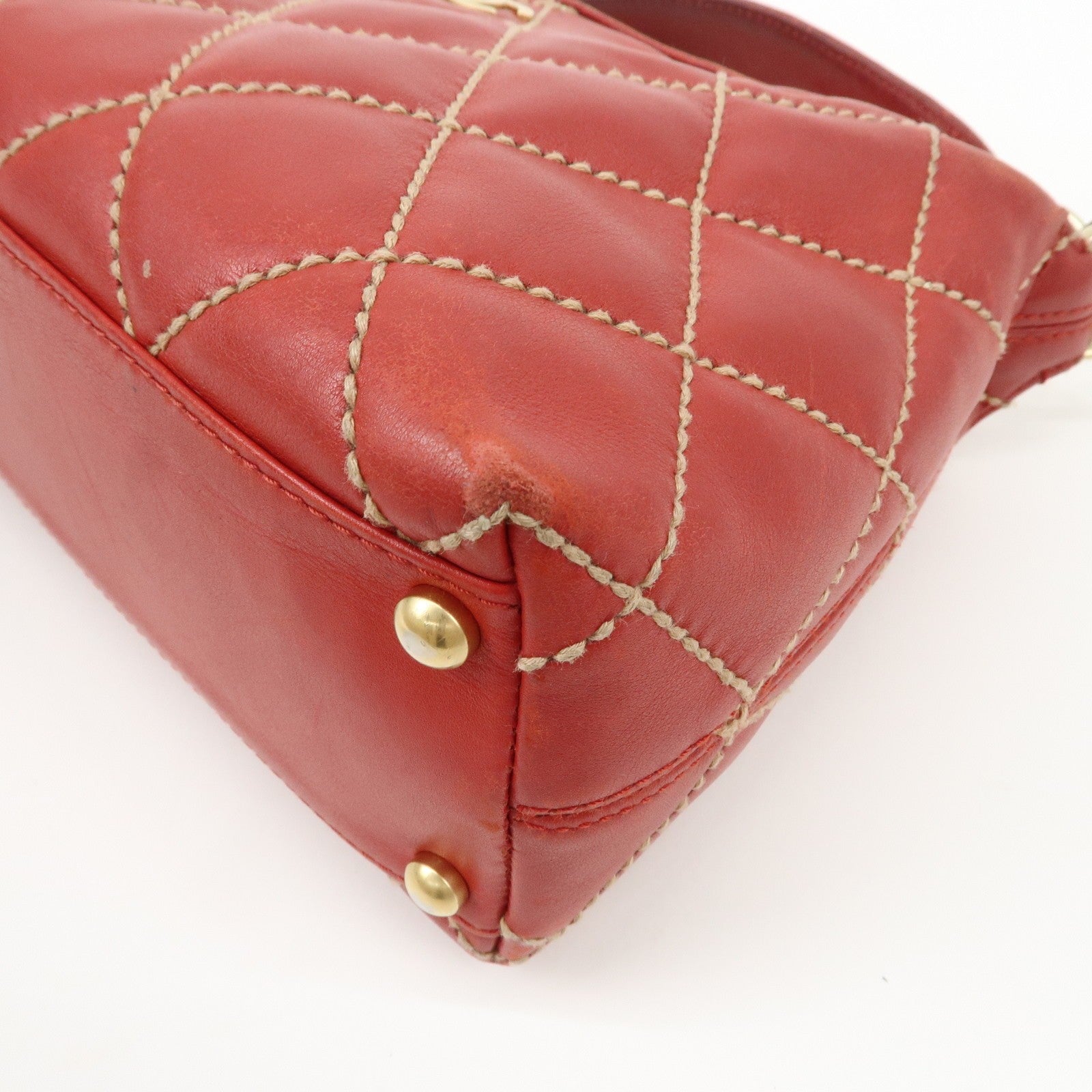 Chanel Mark Wild Handbag - Red, Leather