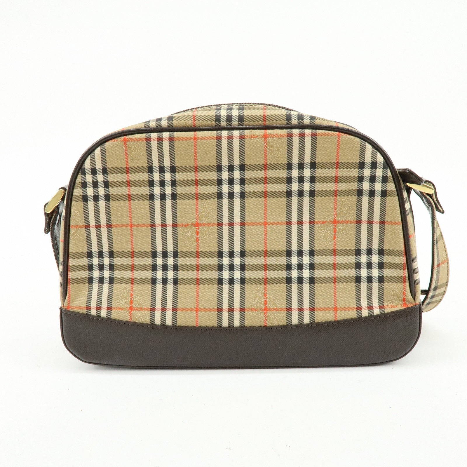 Burberry Nova Plaid Shoulder Crossbody Bag - Beige, Canvas, Leather