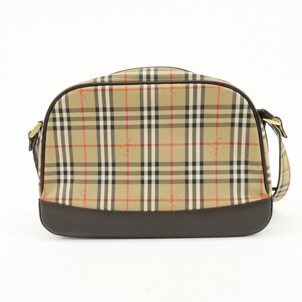 Burberry Nova Plaid Shoulder Crossbody Bag - Beige, Canvas, Leather