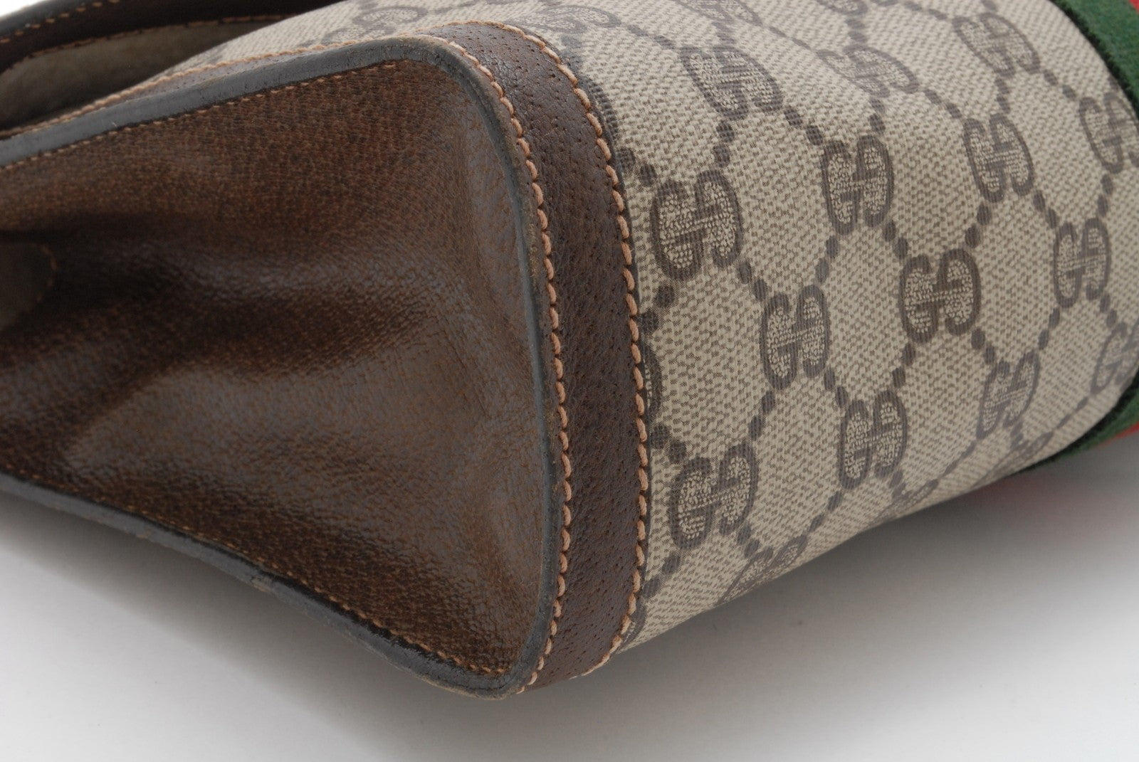 Gucci GG Supreme Web Clutch - Beige, PVC Leather