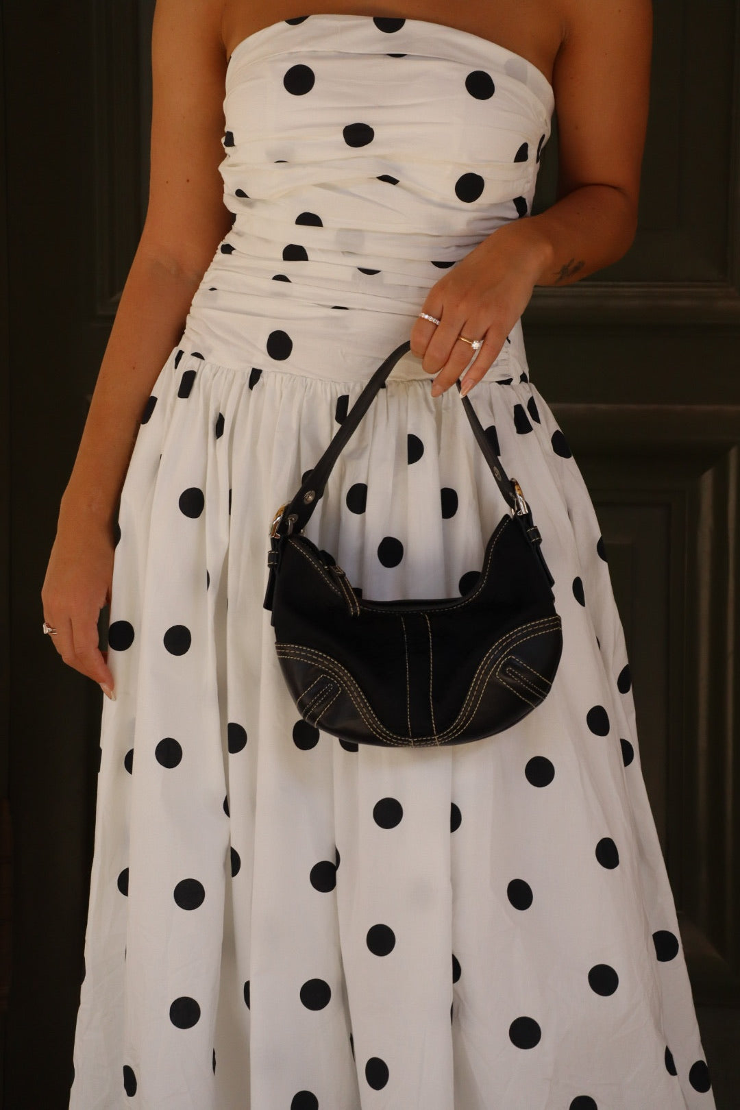 Coach black bag signature