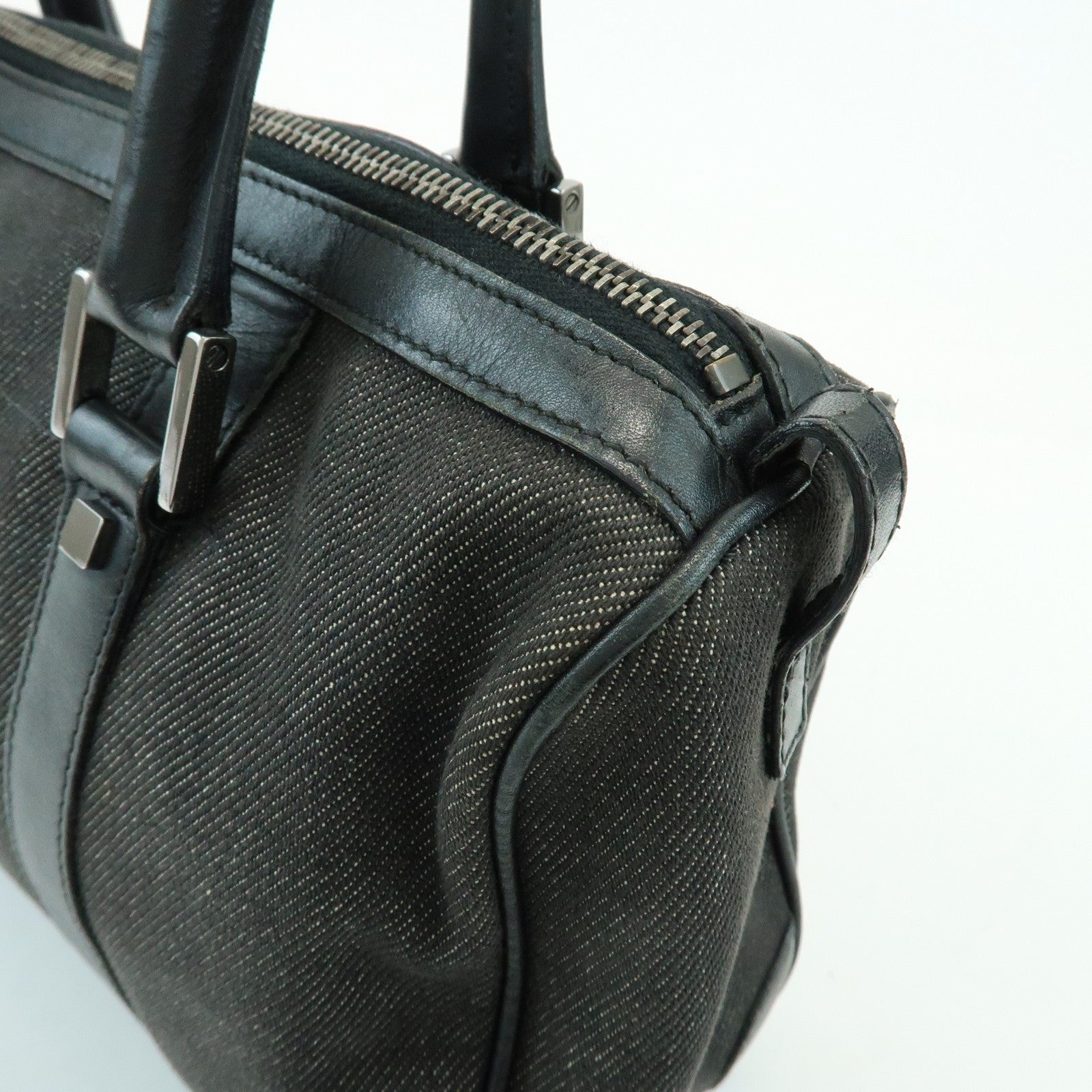 Gucci Boston Bag - Black, Dark Grey, Canvas