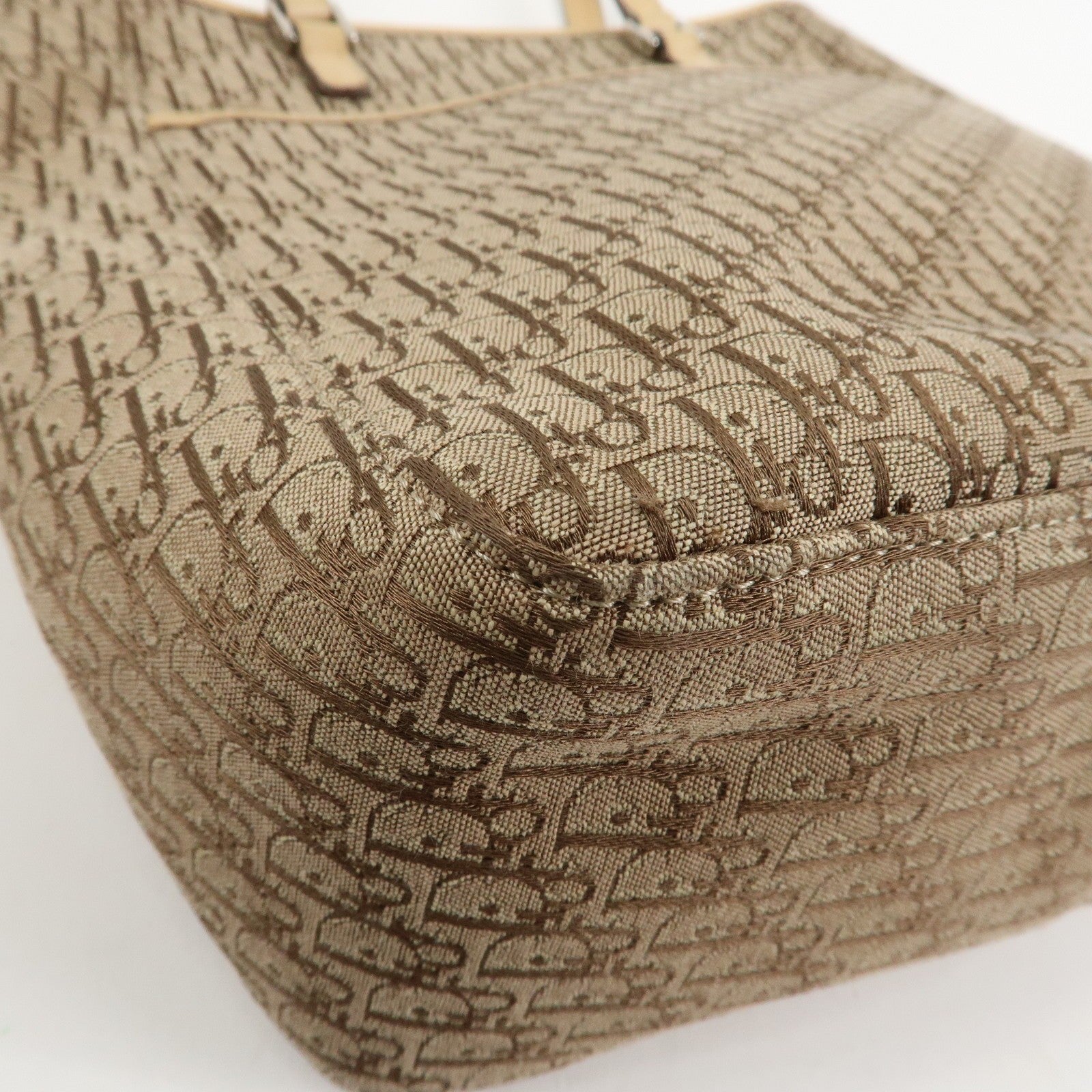 Christian Dior Trotter Tote Bag - Beige, Canvas 
