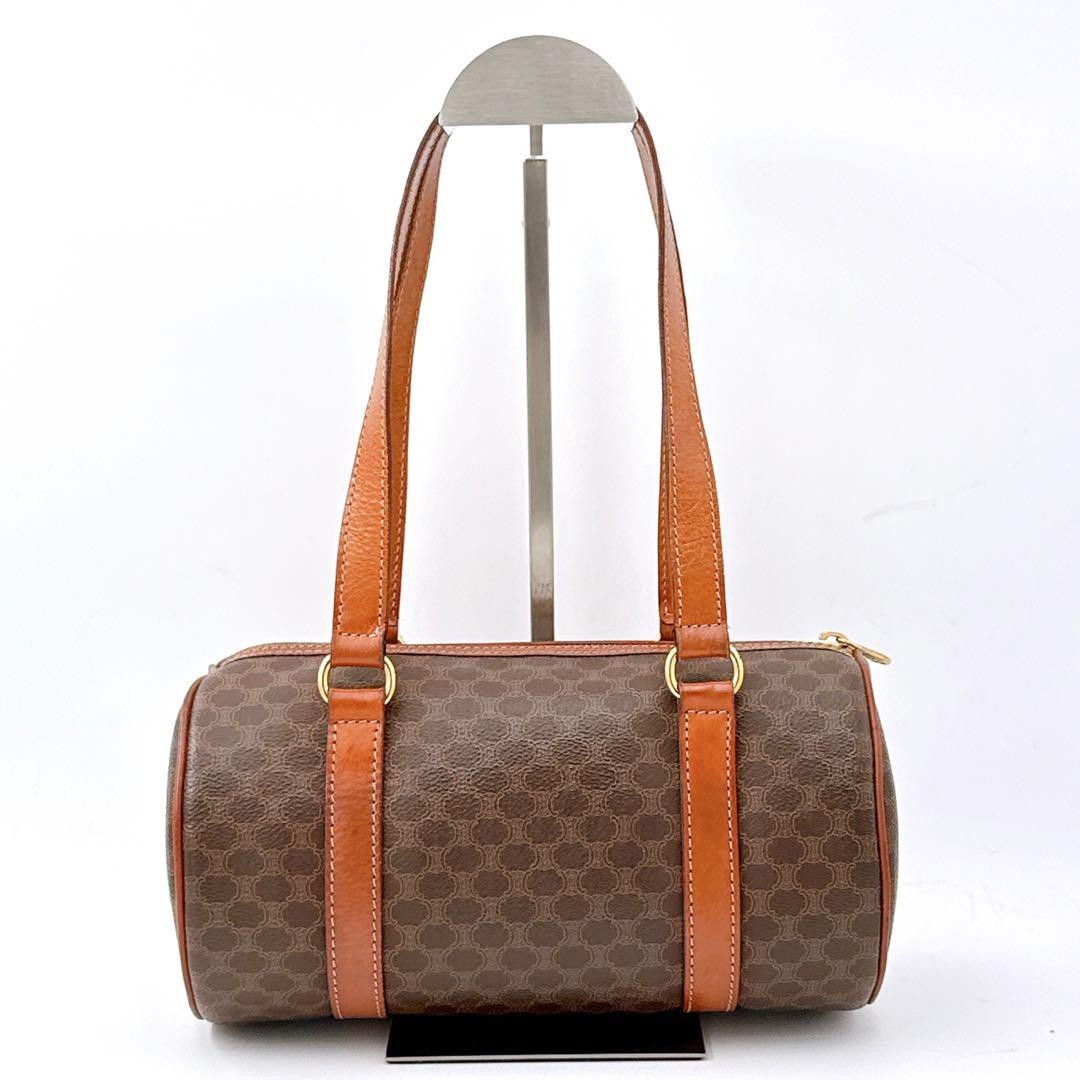 Celine Vintage Macadam Shoulder Bag - Brown, Unknown Material
