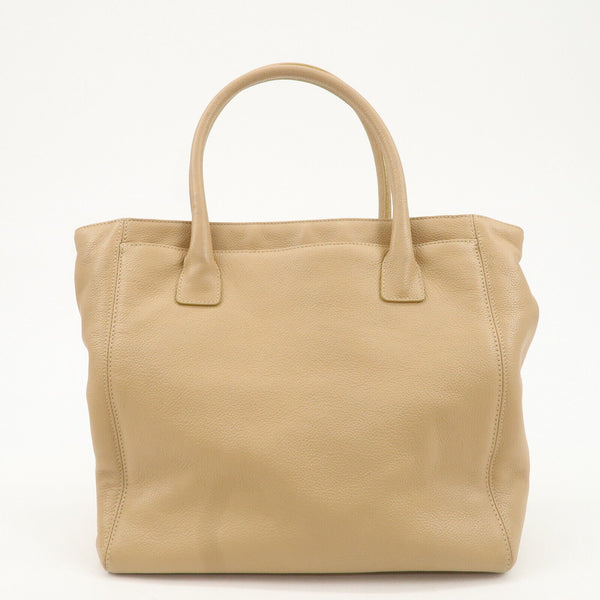 Chanel COCO Mark Leather Executive Tote Bag - Beige, Leather