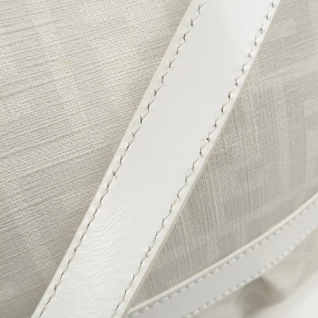 FENDI Zucca PVC Leather Shoulder Bag White Gold Hardware