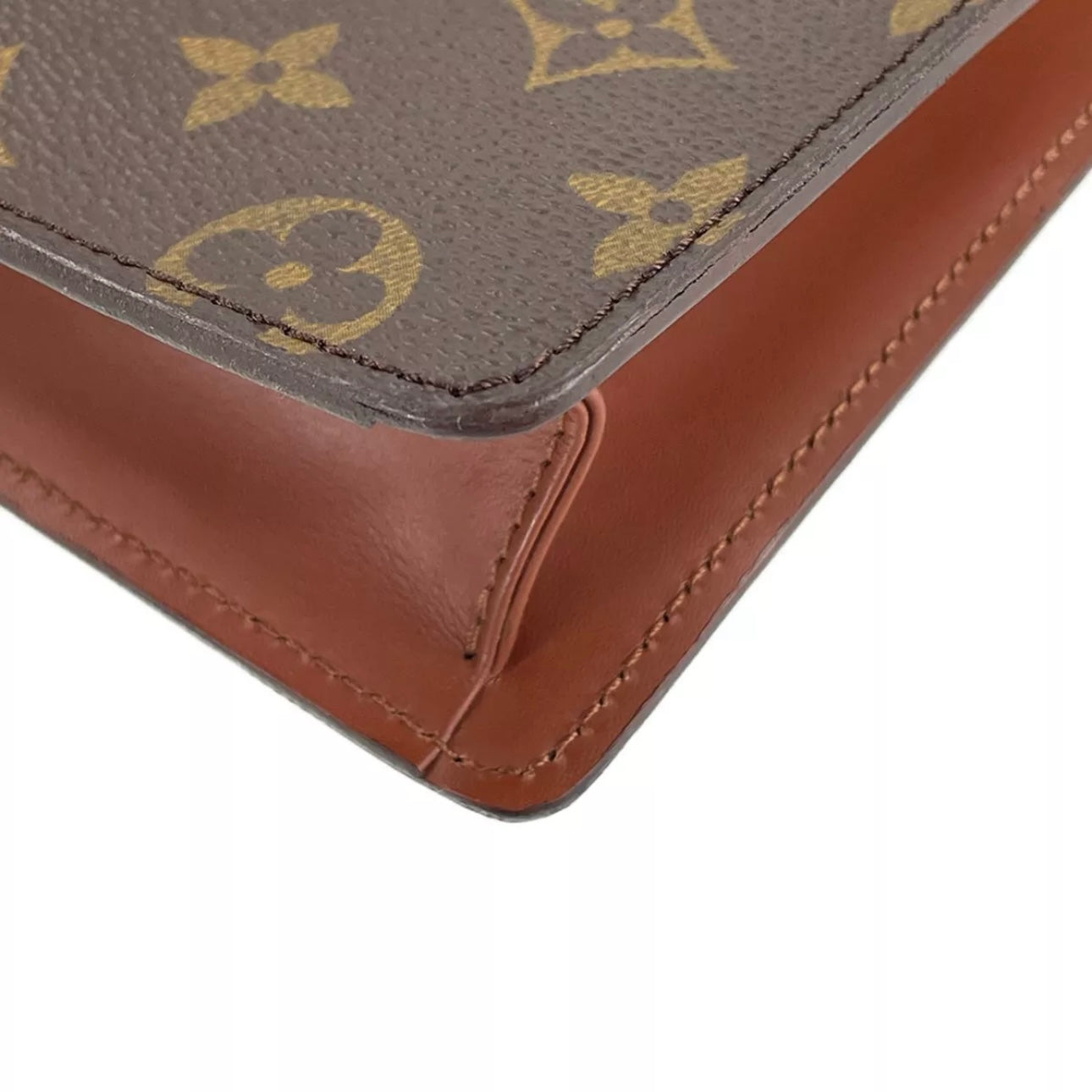 Monogram Chaillot Leather Brown Clutch bag
