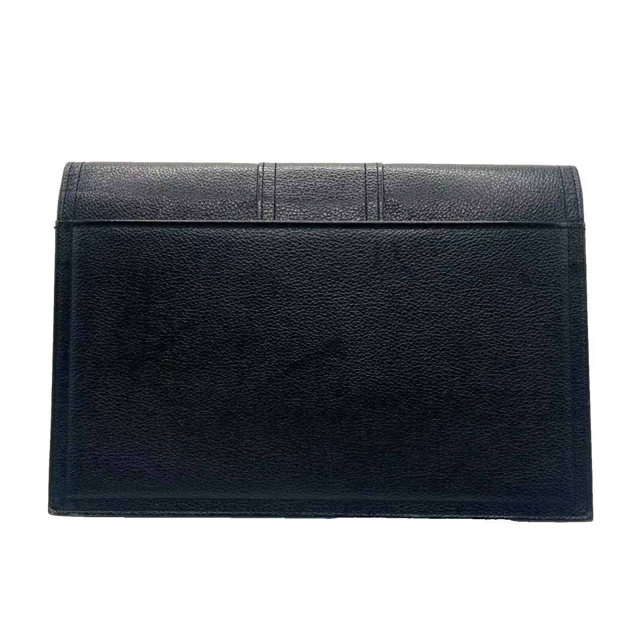 YVES SAINT LAURENT Clutch Bag Leather Black Vintage