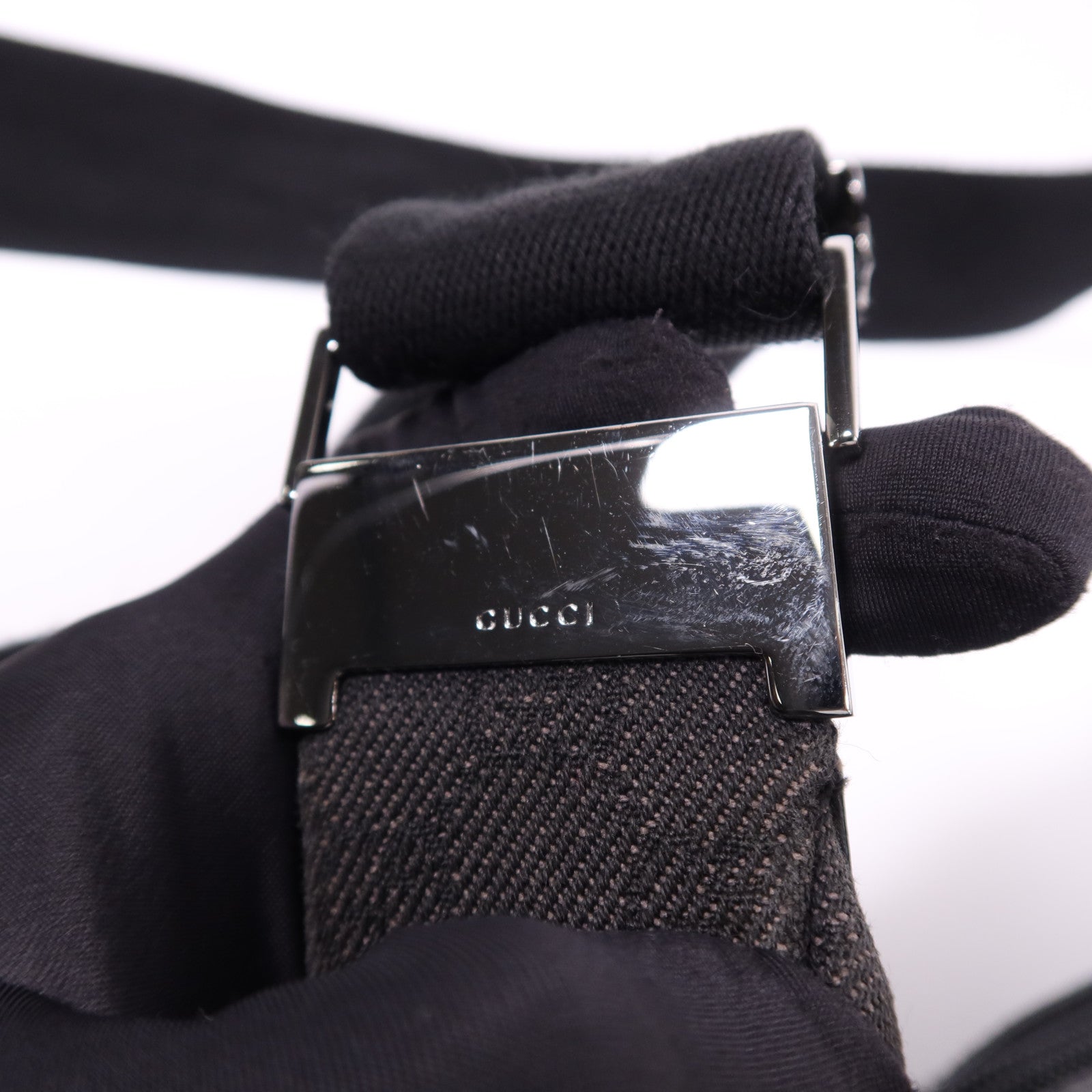 GUCCI GG SHW Shoulder Bag GG Canvas Black