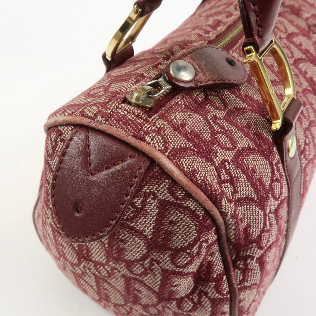 DIOR TROTTER BOSTON BURGUNDY BAG