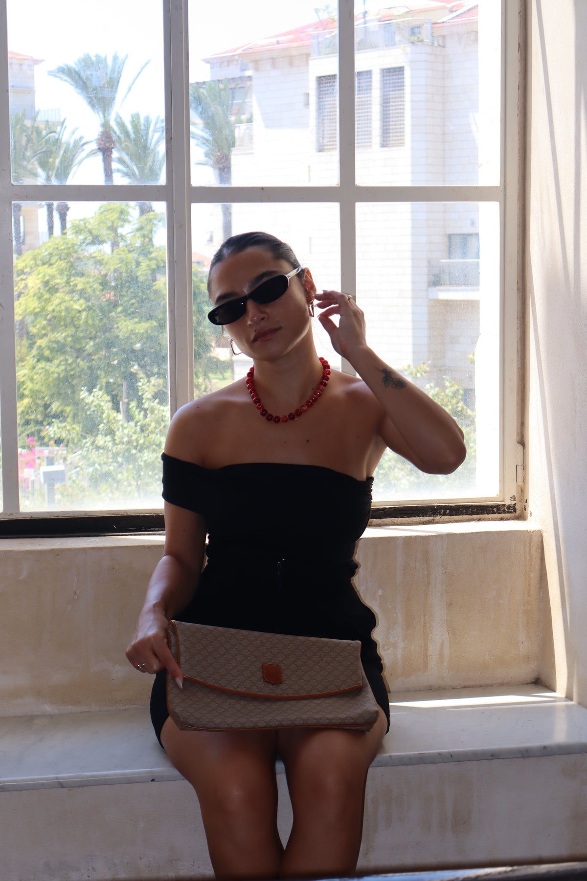 Celine Macadam Clutch Bag - Beige, PVC