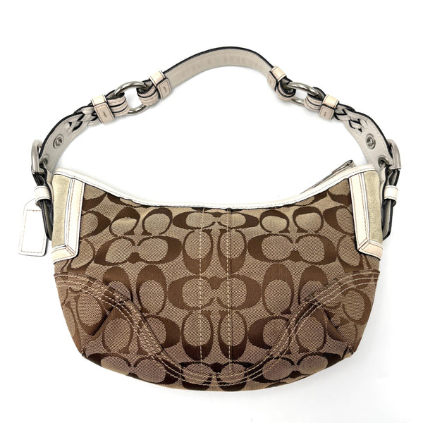 Coach Signature white shoulder bag