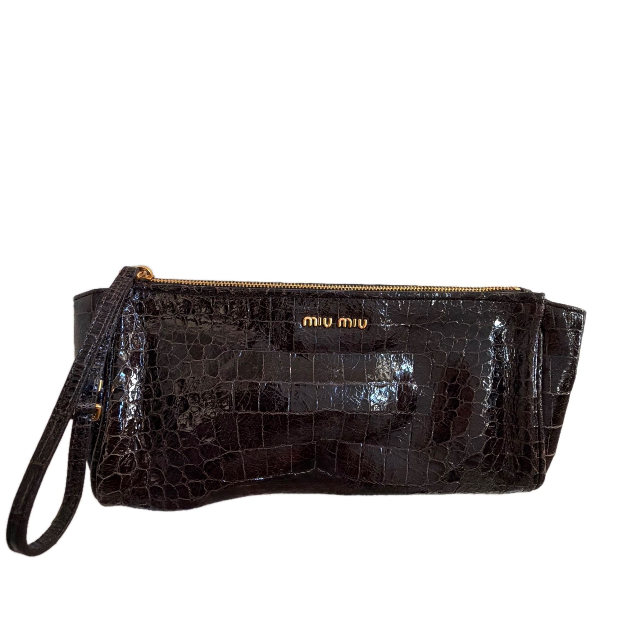 Miu Miu brown clutch bag