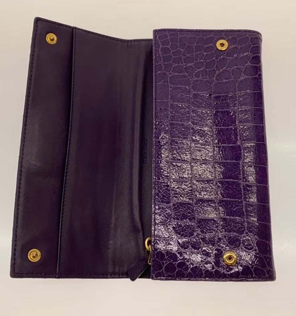 Miu Miu leather Purple Wallet