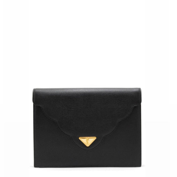 Saint Laurent Yves Vintage Clutch - Black, Leather 
